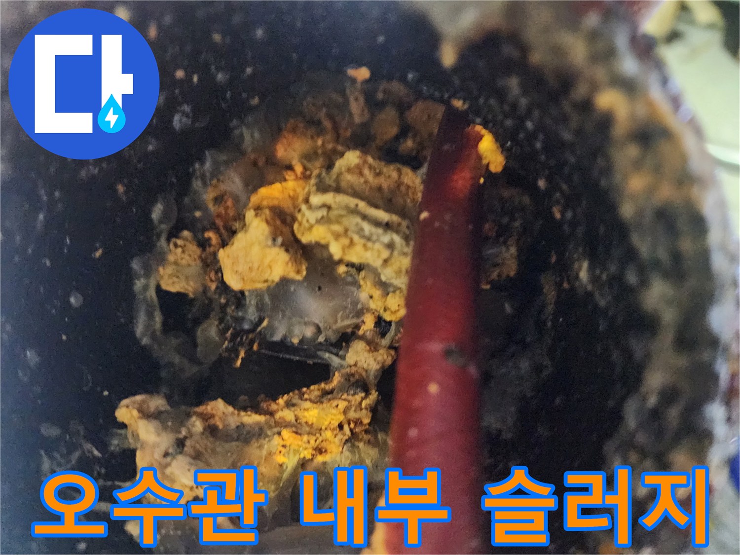 강서구-염창동-오수관-내부-기름-찌꺼기-퇴적-상태
