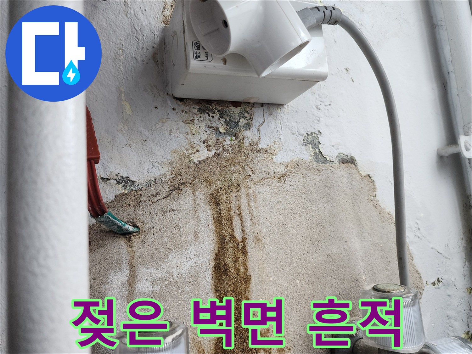 다용도실-벽체-누수-오염-지점