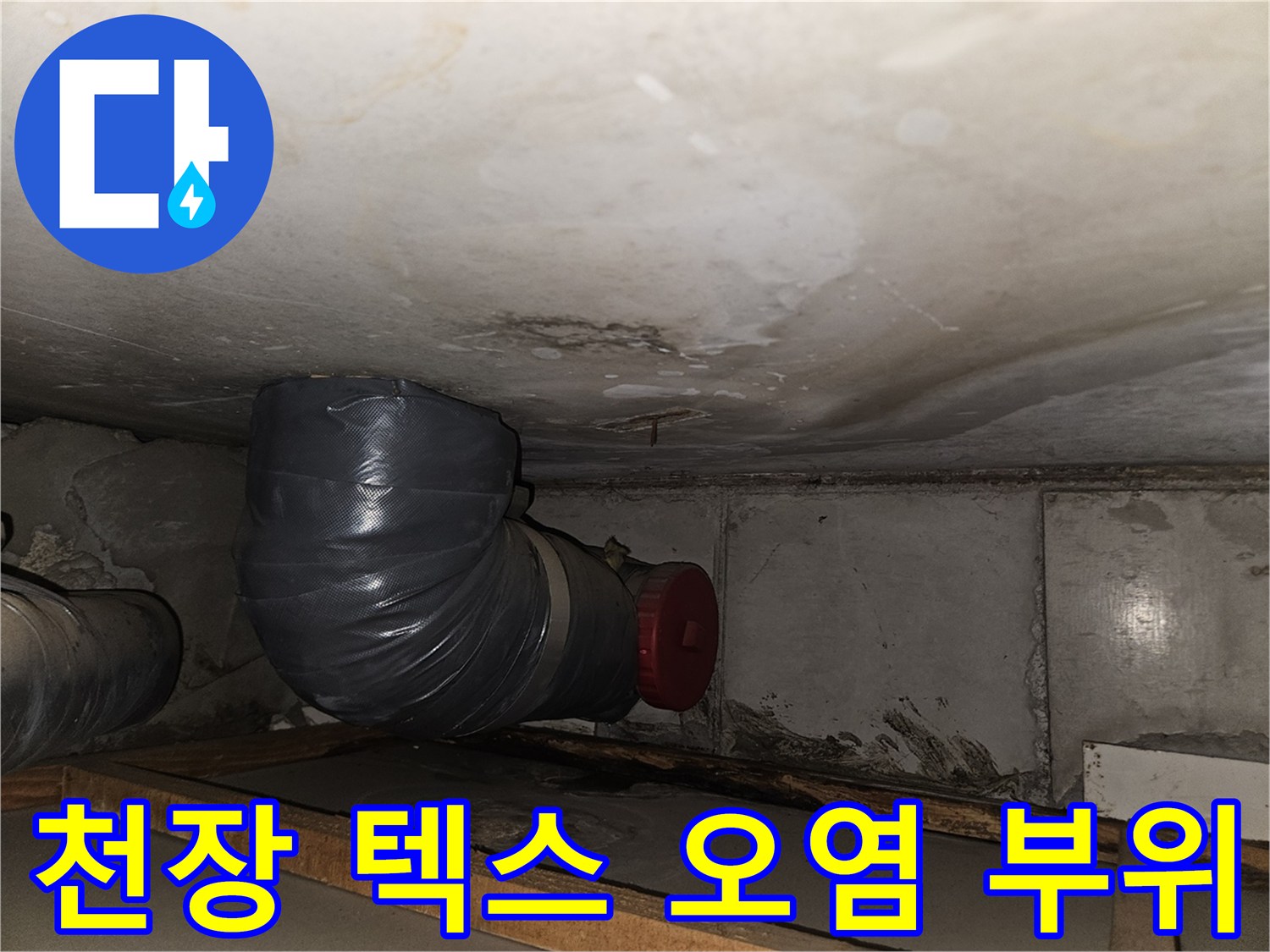 성북구-아파트-천장-배관-주변-물샘-흔적