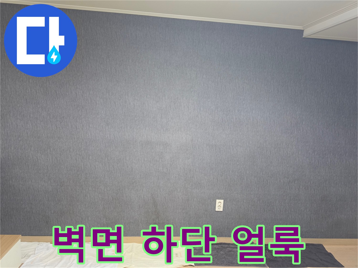 신장동 현장 사진-벽지 하단 물자국 확인