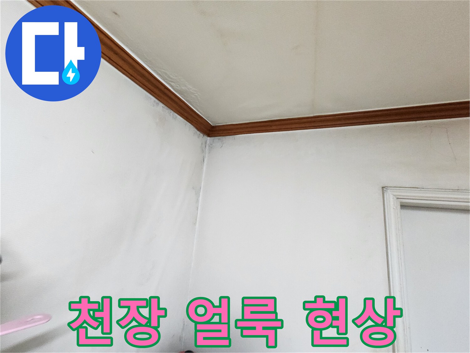도봉구 창동 아파트 천장 벽면의 물샘 흔적과 변색된 모습입니다.