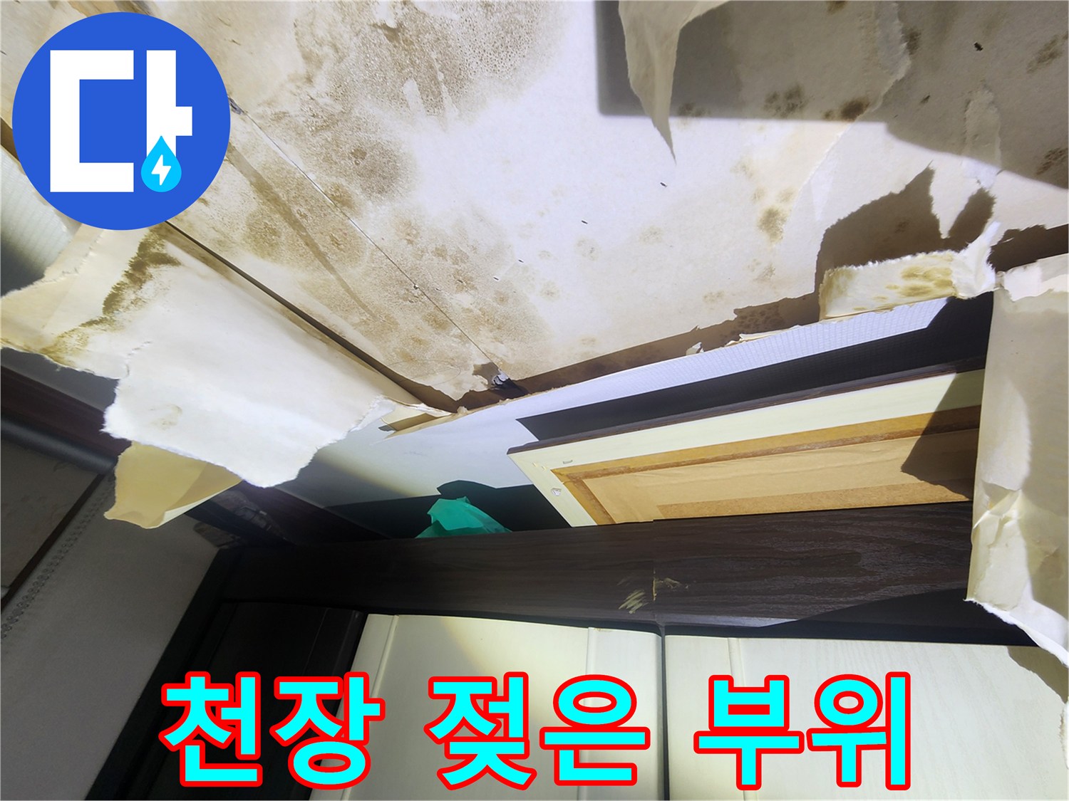 중랑천장 면목동 현장-누수로 인한 곰팡이 오염 부위