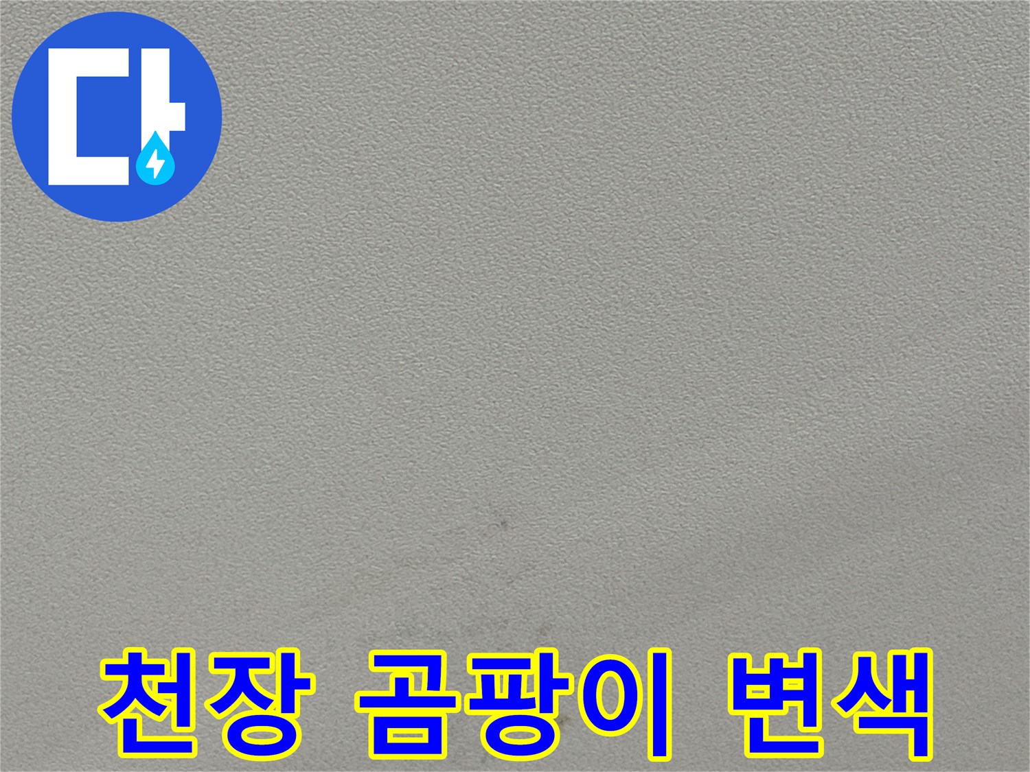 습기로 인해 오염된 화장실 인근 천장 마감재