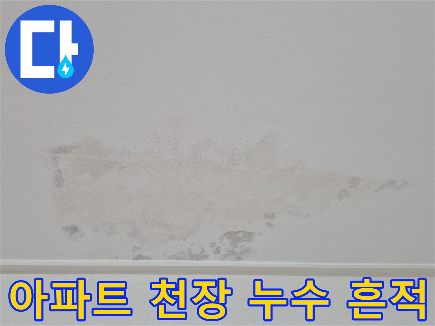 수원 영통구 아파트-천장 벽지에 생긴 누수 얼룩과 젖은 자국